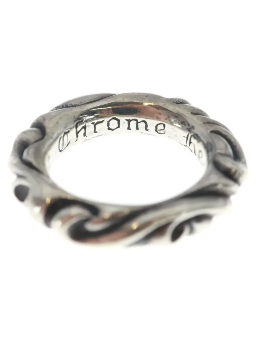 Chrome Hearts Scrl Band Scroll Ring Silver